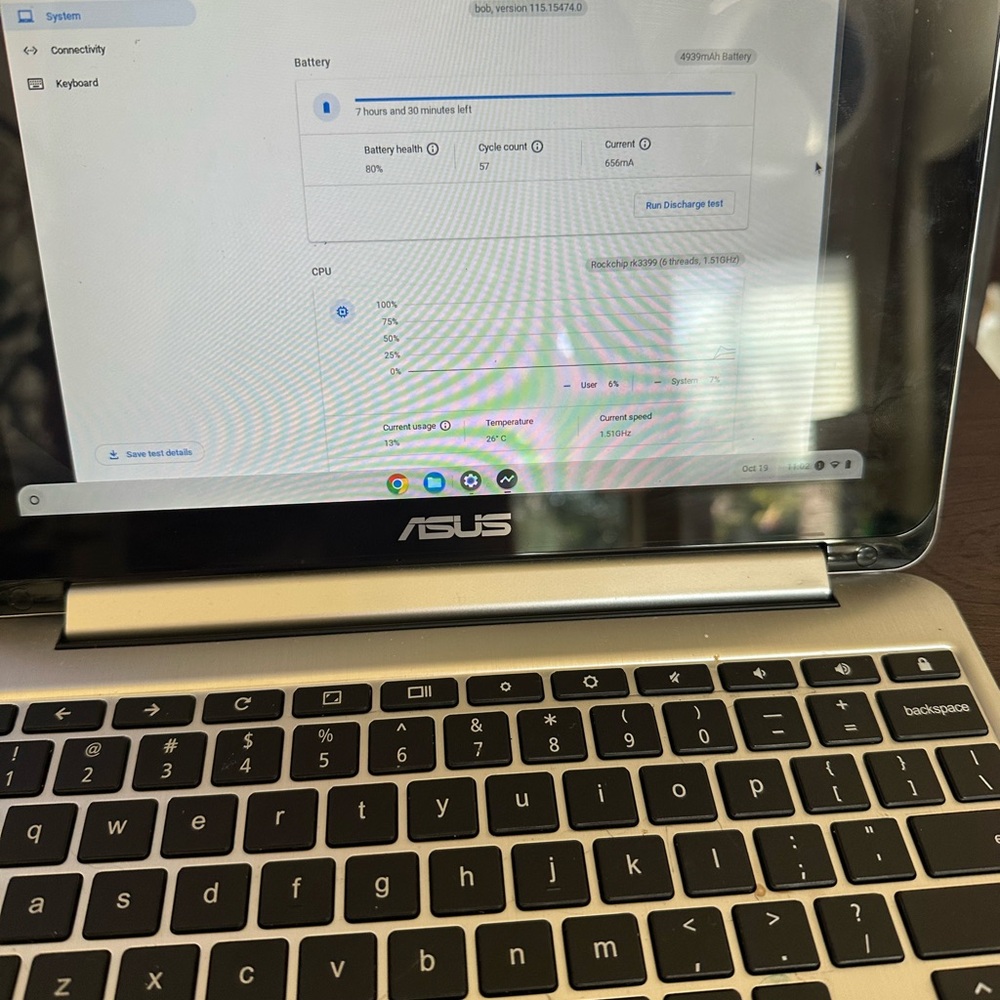ASUS C101P Chromebook with Black and Silver Finish